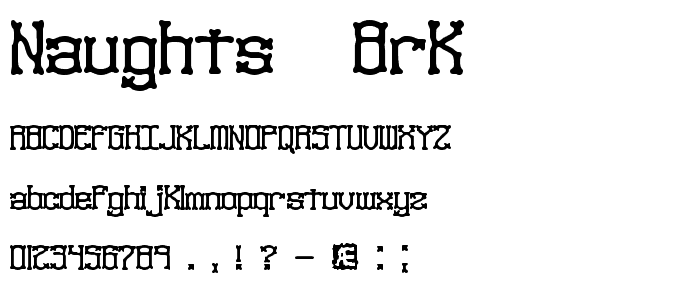 Naughts (BRK) font